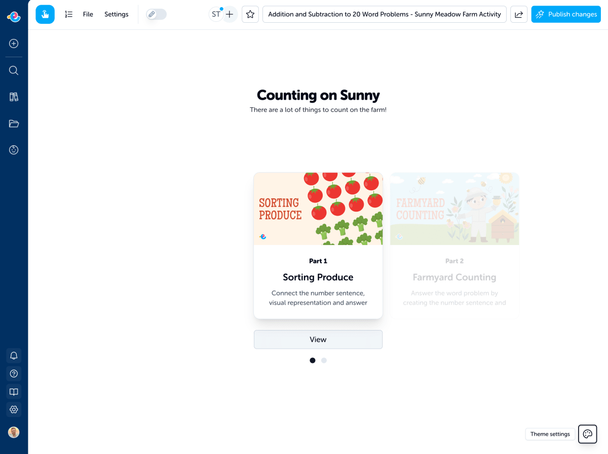 Resource before applying a custom theme
